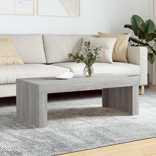 vidaXL Salontafel 102x50x36 cm bewerkt hout grijs sonoma, Huis en Inrichting, Tafels | Salontafels, 100 tot 150 cm, Nieuw, Overige houtsoorten