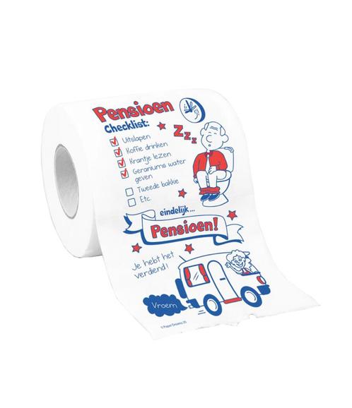 Toiletpapier Pensioen, Hobby en Vrije tijd, Feestartikelen, Nieuw, Verzenden