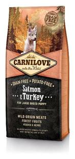 Carnilove Puppy Large Zalm & Kalkoen 12 kg., Dieren en Toebehoren, Dierenvoeding, Ophalen of Verzenden