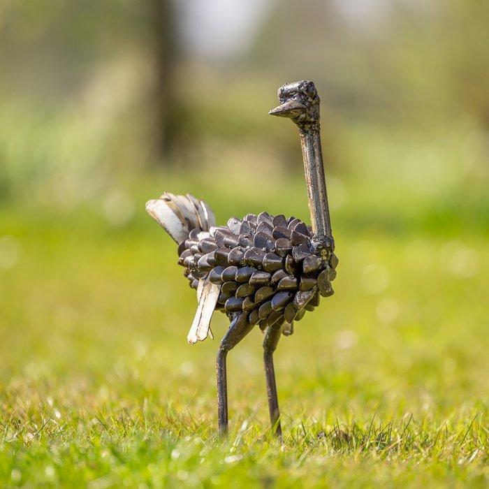 sculptuur, Struisvogel - 1,9 kg - 450 mm - Metaal - 2022, Antiek en Kunst, Curiosa en Brocante