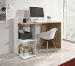 Bureau Pierre | Buro | 120x52x88 cm | Eiken - Wit of Grijs, Huis en Inrichting, Nieuw, Bureau, Verzenden