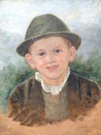 École naturaliste européenne (XIX-XX) - Portrait d’enfant au, Antiek en Kunst