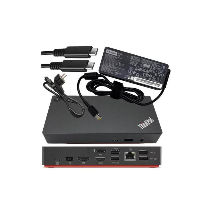 ACTIE: Lenovo ThinkPad Universele USB-C Dock 40AY, Computers en Software, Dockingstations, Docking station, Refurbished, Laptop