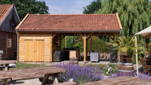 Douglas zadeldak met schuur 1000x300cm Koblenz, Tuin en Terras, Tuinhuizen, Ophalen of Verzenden