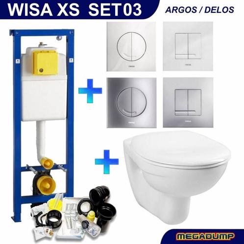 Xs Toiletset 03 Megasplash Basic Smart Met Bril En Drukplaat, Doe-het-zelf en Verbouw, Sanitair, Ophalen of Verzenden