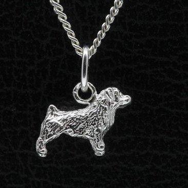 Zilveren Norfolk terrier ketting hanger - klein, Sieraden, Tassen en Uiterlijk, Kettinghangers, Verzenden