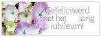 Bloemenkaartjegefeliciteerd met het jarig jubileum!, Ophalen of Verzenden, Nieuw