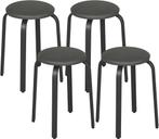 4x designkruk - zithoogte 47 cm - stapelbaar - eetkamerkruk, Verzenden, Nieuw
