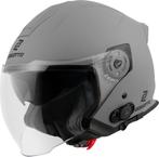 Bogotto H586 BT Solid Mat Licht Grijs Bluetooth Jethelm, Motoren, Jethelm, XXL, Nieuw met kaartje, Overige merken