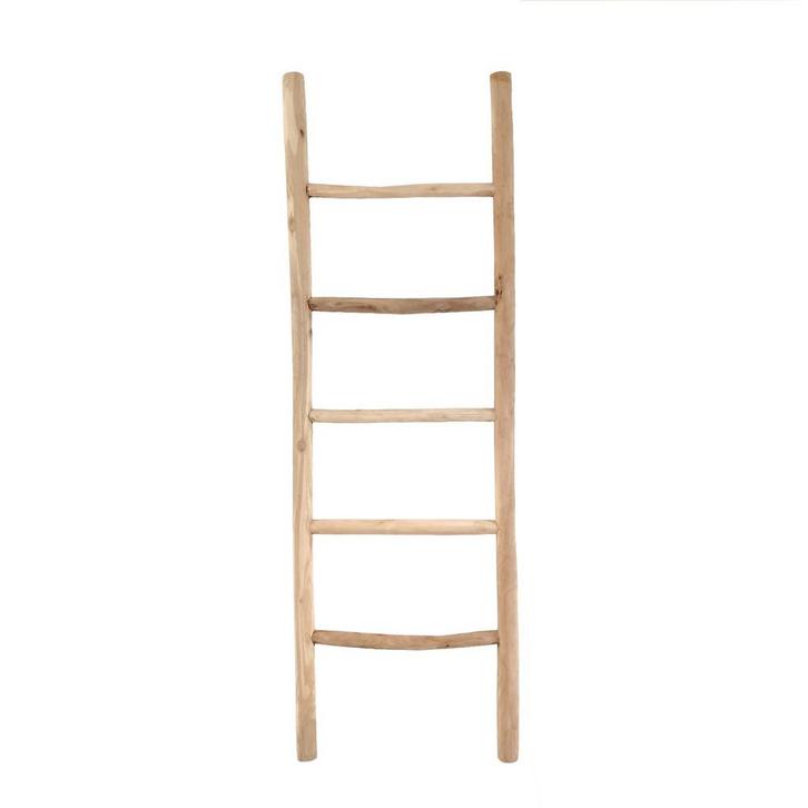Decoratie ladder | Naturel Eiken-Look | 50x5x150, Huis en Inrichting, Badkamer | Badtextiel en Accessoires, Wit, Nieuw, Verzenden