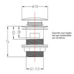 Pop Up Waste Bad Arcqua 1 1/2 Met Overloop Mat Beton, Ophalen of Verzenden, Nieuw
