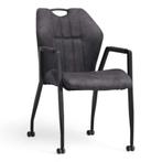 MX Sofa Eetkamerstoel Point | Antraciet | Microvezel stof, Huis en Inrichting, Stoelen, Ophalen, Nieuw, Industrieel