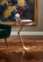 Salontafel - Hout, Glas, Messing