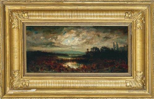 Robert Schleich (1845-1934) - Evening Atmosphere, Antiek en Kunst, Kunst | Schilderijen | Klassiek