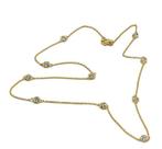 Halsketting - 14 karaat Geel goud - 0.90ct. tw. Diamant, Sieraden, Tassen en Uiterlijk, Kettingen, Nieuw