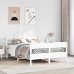 vidaXL Bedframe zonder matras massief grenenhout wit 120x190, Huis en Inrichting, Slaapkamer | Bedden, Verzenden, Wit, Nieuw, 190 cm of minder