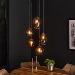 Hanglamp Chromed 5L - Dimbaar - Vintage - Eettafellamp -2024, Nieuw, Glas, 75 cm of meer, Verzenden