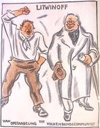 Spotprent over het gedrag van Litwinoff (lijst optie), Antiek en Kunst, Verzenden