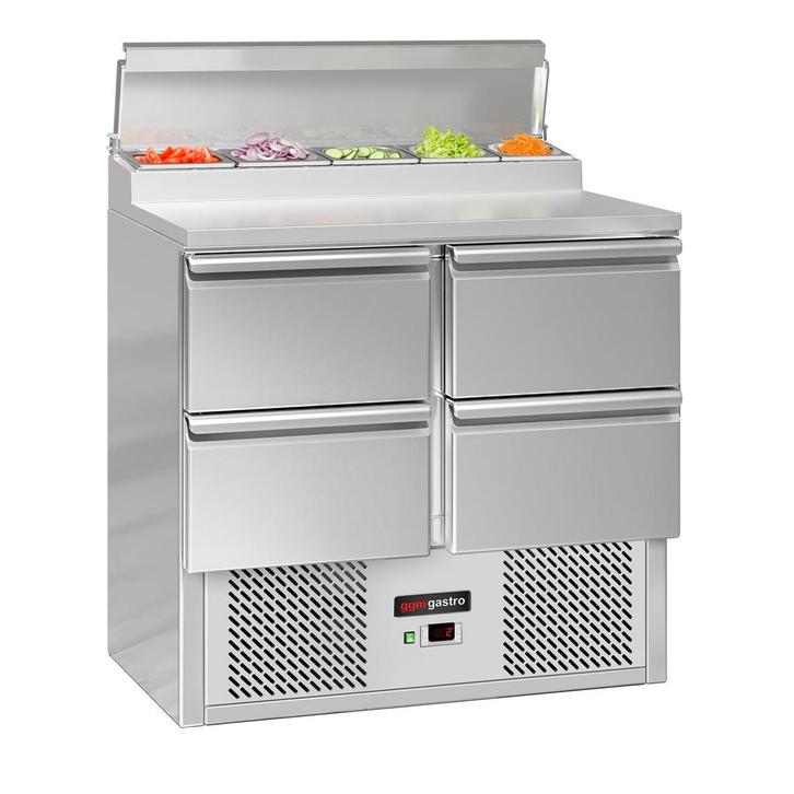 GGM Gastro | Saladette Compact ECO - 900x700mm - met 4 laden, Zakelijke goederen, Horeca | Meubilair en Inrichting, Nieuw in verpakking