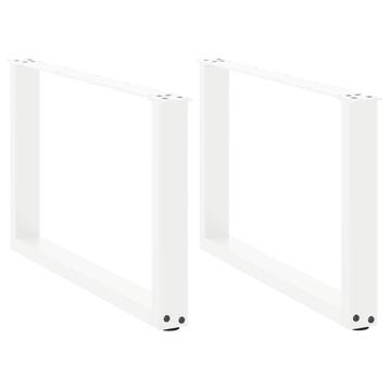 vidaXL Salontafelpoten 2 st U-vormig 70x(42-43) cm staal wit beschikbaar voor biedingen