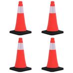 vidaXL Verkeerskegels met zware basis 4 st reflecterend 50, Verzenden, Nieuw