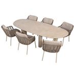 Denia Puglia dining tuinset 240x105xH75 cm 7 delig keramiek, Ophalen of Verzenden, Nieuw
