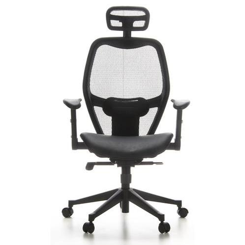 Bureaustoel | Met Armleuning | Stof | Zwart | Ergonomisch, Huis en Inrichting, Bureaus, Nieuw, Verzenden