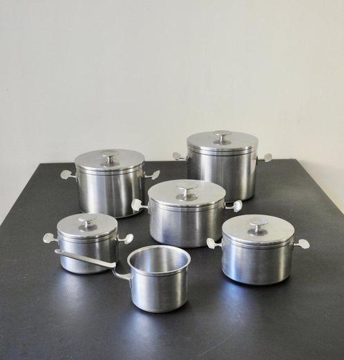 GERO - Dick Simonis - Pan (6) - model 5851 - Stainless steel, Antiek en Kunst, Antiek | Meubels | Stoelen en Banken