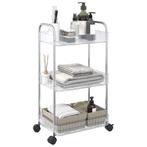 vidaXL Opbergtrolley 3-laags 37x28x68 cm acryl transparant, Verzenden, Nieuw