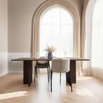 SALE! Rechthoekige Eettafel Clay, 200cm, Bruin notenhout, Huis en Inrichting, Verzenden, Nieuw, 50 tot 100 cm, Vijf personen of meer