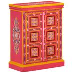 vidaXL Wandkast handgeschilderd massief mangohout roze, Huis en Inrichting, Verzenden, Nieuw, 50 tot 100 cm, Minder dan 100 cm