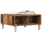 vidaXL Salontafel 60x60x30 cm bewerkt hout oud houtkleurig, Verzenden, Nieuw, Overige houtsoorten, 50 tot 100 cm