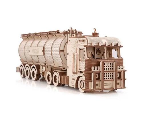 Eco Wood 3D Houten Puzzel Truck “Road King” met ronde Co, Hobby en Vrije tijd, Modelbouw | Overige, Nieuw, Verzenden