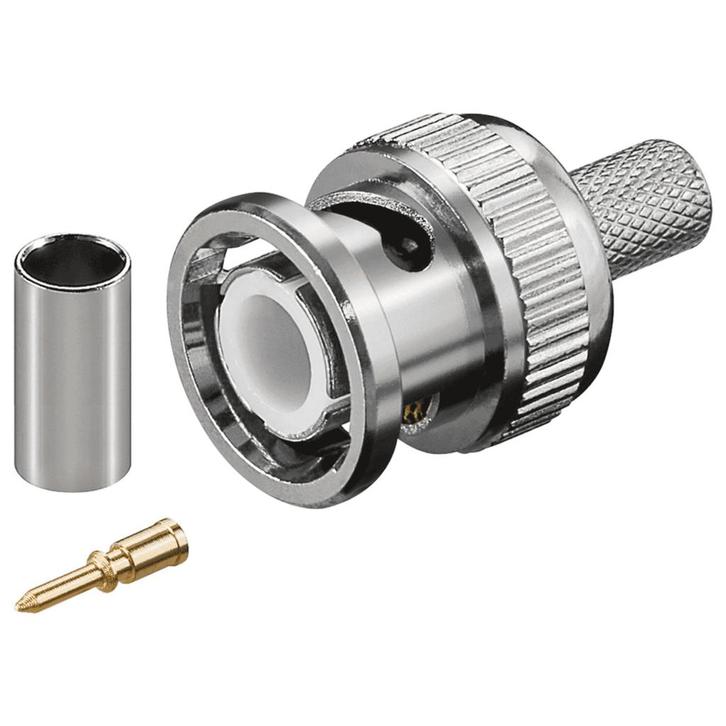 Goobay BNC Krimp Plug - BNC (m) - voor RG59/U kabel - 75 ohm, Hobby en Vrije tijd, Elektronica-componenten, Nieuw, Verzenden