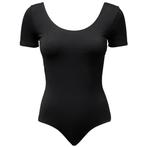 Zwart balletpakje met korte mouw - Voor dames - Ronde hals e, Sport en Fitness, Ballet, Verzenden, Nieuw