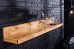 Massieve wandplank MAKASSAR 110 cm naturel mangohout, Huis en Inrichting, Woonaccessoires | Wandplanken en Boekenplanken, Ophalen of Verzenden