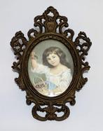 Fotolijst (5) - Glas, Koper, Gietijzer - Oude vierkantjes, Antiek en Kunst, Curiosa en Brocante