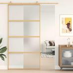 vidaXL Schuifdeur 102,5x205 cm mat ESG-glas en aluminium, Doe-het-zelf en Verbouw, Deuren en Horren, Verzenden, Nieuw