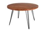 Ronde eettafel SCORPION 120cm natuurlijk acacia massief hout, Ophalen of Verzenden, Nieuw