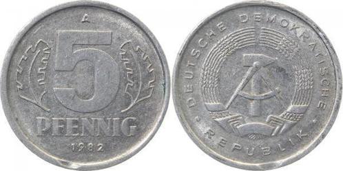 5 Pfennig Ddr 1982a, Postzegels en Munten, Munten | Europa | Niet-Euromunten, Verzenden