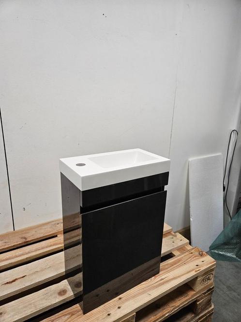 Fonteinkast 40 x 22 x 57 cm hoogglans donker antraciet links, Doe-het-zelf en Verbouw, Sanitair, Nieuw, Ophalen of Verzenden