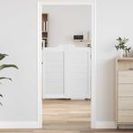 vidaXL Draaideuren louvredesign 1-paar 90x80 cm wit, Verzenden, Nieuw