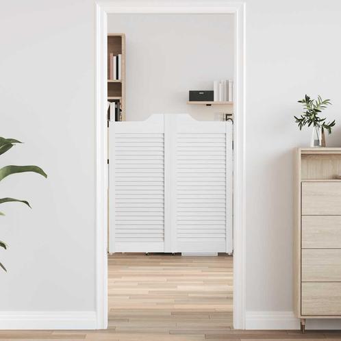 vidaXL Draaideuren louvredesign 1-paar 90x80 cm wit, Doe-het-zelf en Verbouw, Deuren en Horren, Nieuw, Verzenden