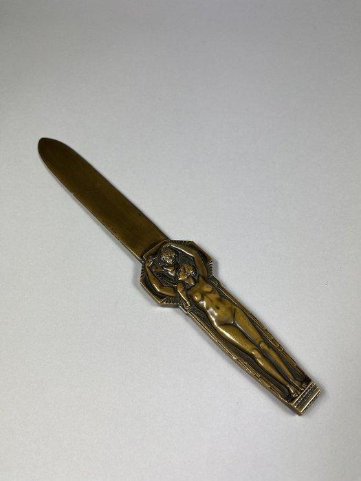 Lucien Bazor (1889-1974) - Briefopener - Brons, Antiek en Kunst, Kunst | Designobjecten