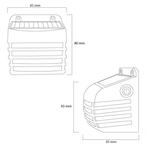 Solar wandlamp buiten Stripe - Set van 4 - Zonne-energie, Zonne-energie, Kunststof, Verzenden, Minder dan 50 watt