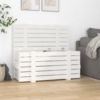vidaXL Opbergbox 91x40,5x42 cm massief grenenhout wit, Huis en Inrichting, Woonaccessoires | Kisten, Verzenden, Nieuw