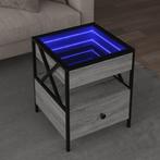 vidaXL Salontafel met Infinity LED 40x40x51 cm grijs sonoma, Huis en Inrichting, Minder dan 50 cm, 50 tot 100 cm, Verzenden, Nieuw