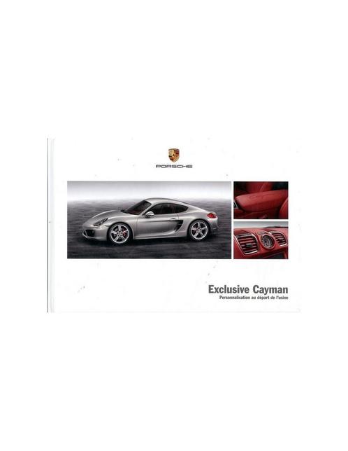 2014 PORSCHE CAYMAN EXCLUSIVE HARDCOVER BROCHURE FRANS, Boeken, Auto's | Folders en Tijdschriften, Porsche