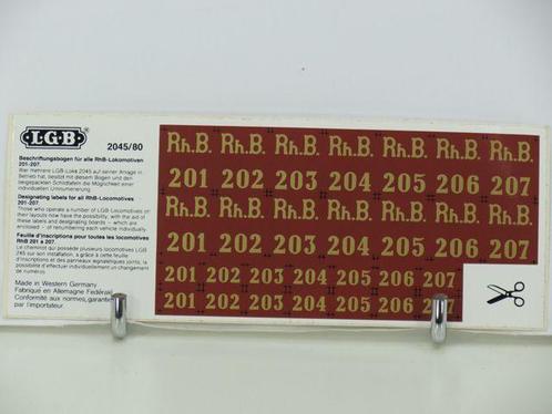LGB Stickervel 010 (Toevoegingen, Locs en Wagons), Hobby en Vrije tijd, Modeltreinen | Overige schalen, Overige typen, Nieuw, LGB