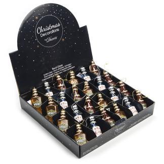 Drankflesje kerst ornament | Decoris | Set van 24 (Glas), Diversen, Kerst, Nieuw, Verzenden